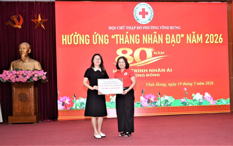 Hội Chữ thập đỏ phường Vĩnh Hưng hưởng ứng Tháng nhân đạo năm 2026- Ảnh 2.