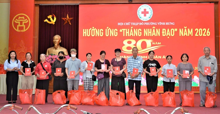 Hội Chữ thập đỏ phường Vĩnh Hưng hưởng ứng Tháng nhân đạo năm 2026- Ảnh 3.