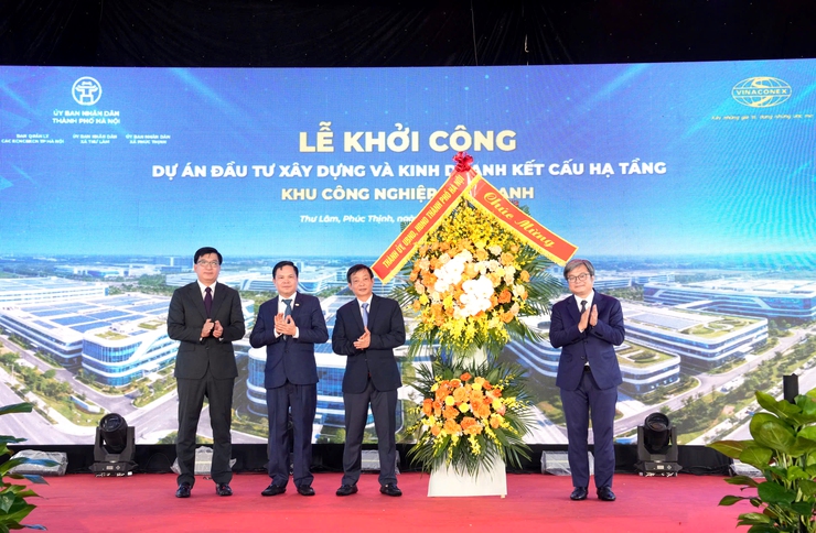 Khởi công Dự án đầu tư xây dựng và kinh doanh kết cấu hạ tầng Khu công nghiệp Đông Anh- Ảnh 3.