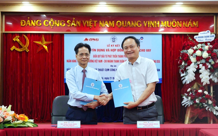 Ký kết Hợp đồng hợp tác cho vay và tín dụng đối với Dự án Đầu tư xây dựng hạ tầng kỹ thuật cụm Công nghiệp làng nghề Ngọc Mỹ - Thạch Thán- Ảnh 2.