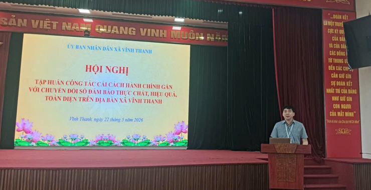 Xã Vĩnh Thanh: Đẩy mạnh cải cách hành chính gắn với chuyển đổi số thực chất, toàn diện- Ảnh 1.