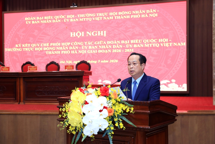 Ký kết quy chế phối hợp giữa Đoàn ĐBQH, Thường trực HĐND, UBND, Ủy ban MTTQ Việt Nam Thành phố giai đoạn 2026-2031- Ảnh 2.