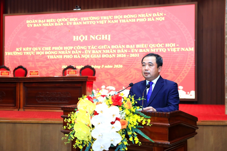 Ký kết quy chế phối hợp giữa Đoàn ĐBQH, Thường trực HĐND, UBND, Ủy ban MTTQ Việt Nam Thành phố giai đoạn 2026-2031- Ảnh 4.