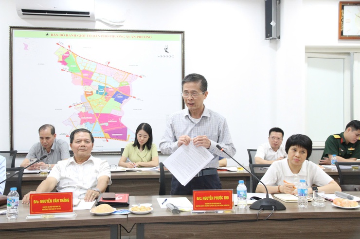 Hiệp hội Khoa học Hành chính Việt Nam khảo sát và trao đổi kết quả thực hiện chính quyền địa phương hai cấp tại phường Xuân Phương- Ảnh 3.