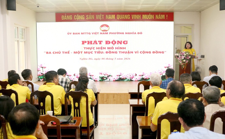 Phường Nghĩa Đô khởi động mô hình “Ba chủ thể - Một mục tiêu: Đồng thuận vì cộng đồng”- Ảnh 1.