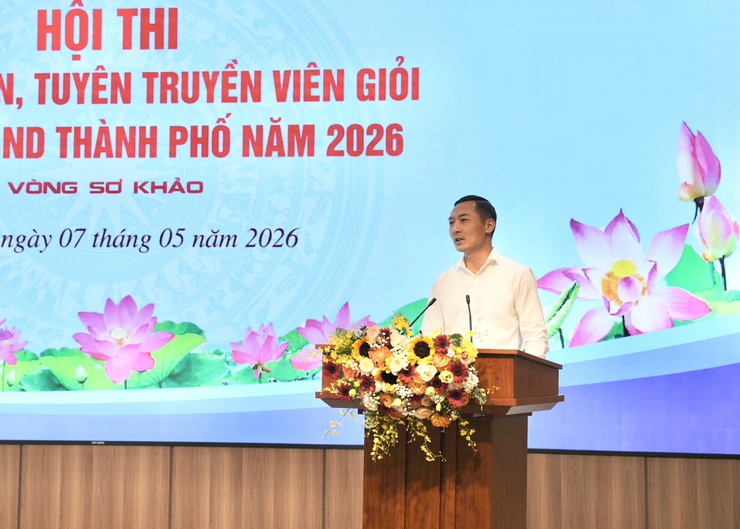 Sôi nổi Hội thi Báo cáo viên, tuyên truyền viên giỏi Đảng bộ UBND thành phố Hà Nội- Ảnh 2.