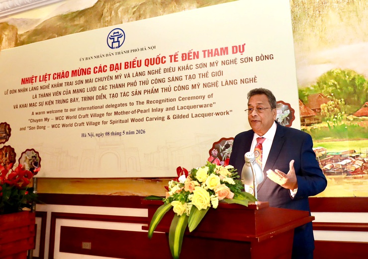 Hà Nội đón đoàn đại biểu quốc tế dự lễ vinh danh hai làng nghề thủ công sáng tạo thế giới- Ảnh 3.