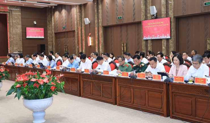 Thủ tướng Chính phủ Lê Minh Hưng làm việc với Ban Thường vụ Thành ủy Hà Nội- Ảnh 5.