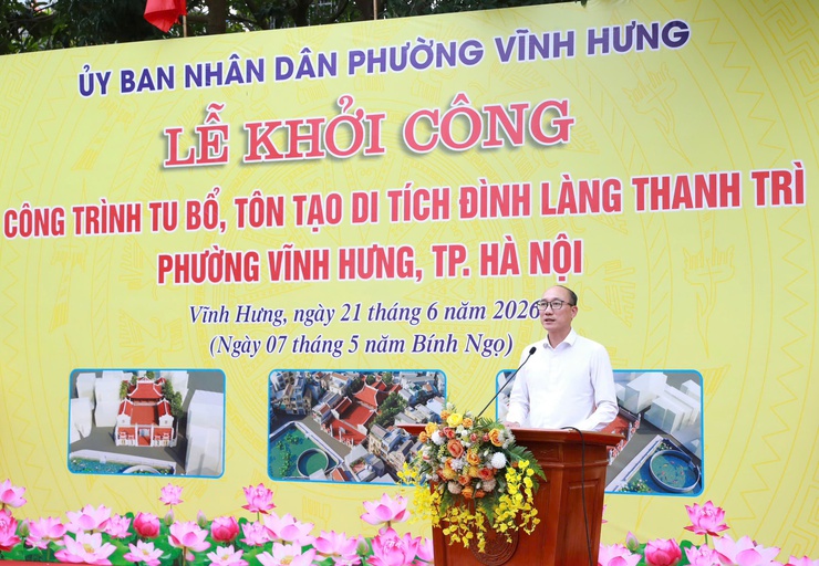 Phường Vĩnh Hưng khởi công tu bổ, tôn tạo di tích đình làng Thanh Trì- Ảnh 2.