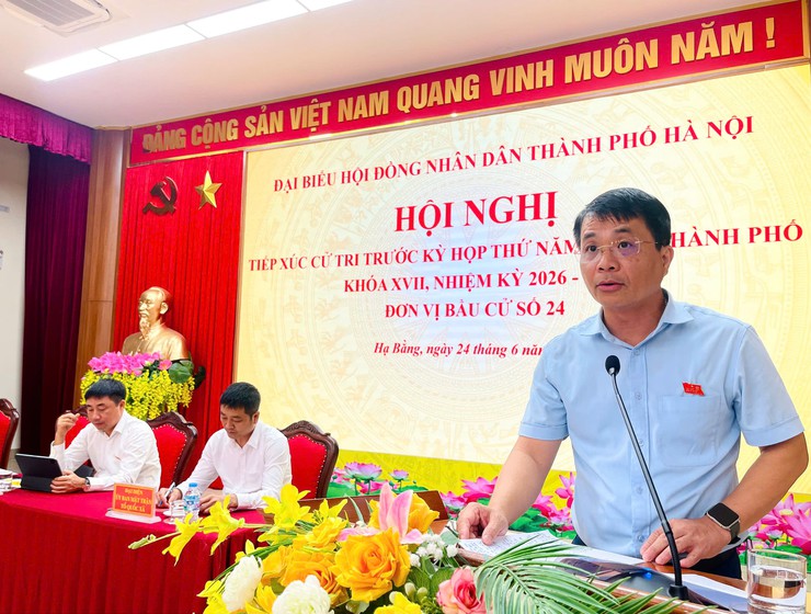 Đại biểu HĐND Thành phố tiếp xúc cử tri các xã Hạ Bằng, Thạch Thất, Tây Phương, Hòa Lạc, Yên Xuân- Ảnh 3.