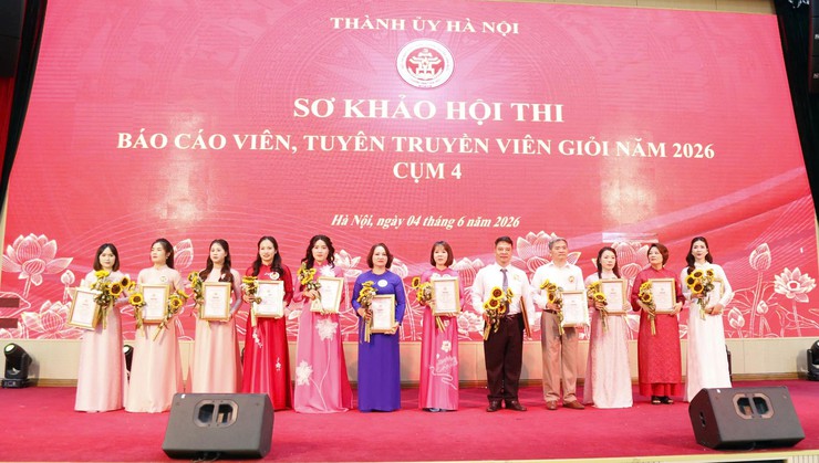 Vòng sơ khảo Hội thi báo cáo viên, tuyên truyền viên giỏi Thành phố diễn ra sôi nổi- Ảnh 9.