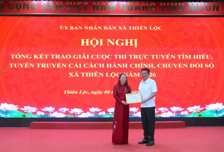 Tổng kết Cuộc thi trực tuyến "Tìm hiểu, tuyên truyền về Cải cách hành chính và Chuyển đổi số" năm 2026 trên địa bàn xã Thiên Lộc- Ảnh 1.