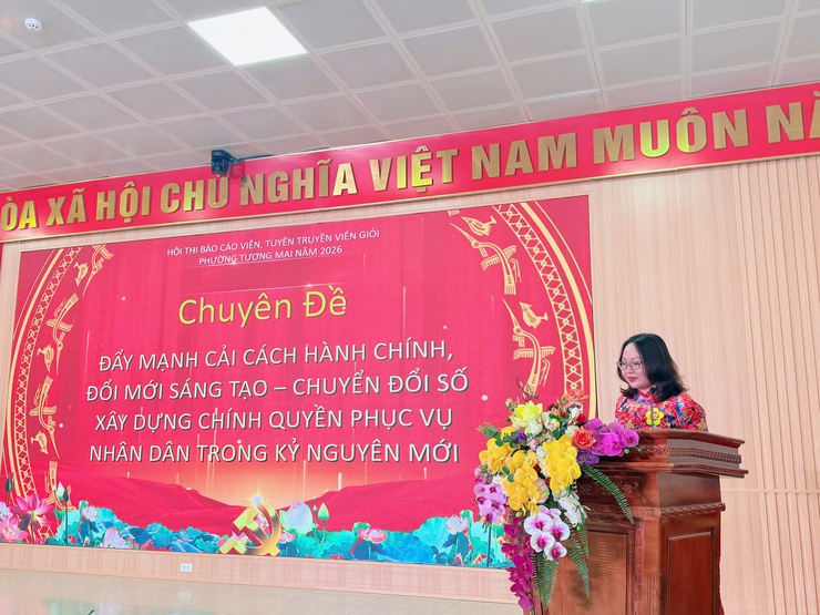 Phường Tương Mai tổ chức thành công Hội thi Báo cáo viên, tuyên truyền viên giỏi năm 2026- Ảnh 2.