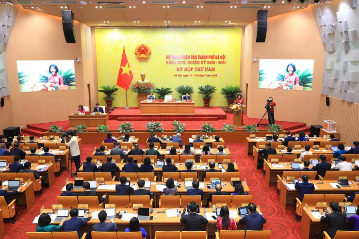 Khai mạc Kỳ họp thứ năm, HĐND thành phố Hà Nội khóa XVII: Quyết định nhiều nội dung quan trọng- Ảnh 5. Khai mạc Kỳ họp thứ năm, HĐND thành phố Hà Nội khóa XVII: Quyết định nhiều nội dung quan trọng- Ảnh 5.