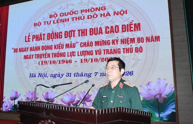 Bộ Tư lệnh Thủ đô Hà Nội phát động đợt thi đua cao điểm "80 ngày hành động kiểu mẫu"- Ảnh 4.