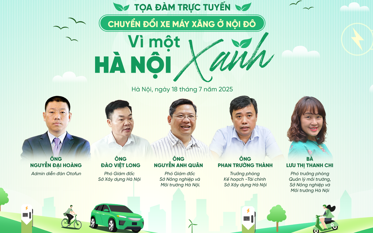 Toạ đàm: “Chuyển đổi xe máy xăng ở nội đô: Vì một Hà Nội xanh”