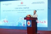 Hội Chữ thập đỏ Hà Nội tăng cường diễn tập phòng cháy chữa cháy, cứu nạn cứu hộ tại trường học