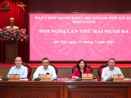 Thông qua phương hướng công tác nhân sự Đại hội Đảng bộ thành phố Hà Nội lần thứ XVIII