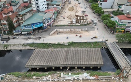 Thi công hạng mục then chốt Dự án đường Vành đai 2,5 đoạn Đầm Hồng