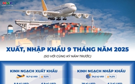 Tổng kim ngạch xuất, nhập khẩu 9 tháng năm nay, ước đạt 50 tỷ USD