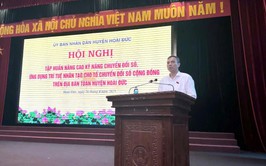 UBND huyện Hoài Đức tổ chức hội nghị tập huấn nâng cao kỹ năng chuyển đổi số, ứng dụng trí tuệ nhân tạo
