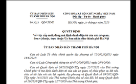 Thành phố Hà Nội khẩn trương ban hành mã định danh điện tử của các cơ quan sẵn sàng cho các HTTT hoạt động thông suốt khi triển khai chính quyền 2 cấp