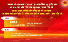 Lễ công bố các Nghị quyết và Quyết định về việc triển khai tổ chức đơn vị hành chính cấp xã
