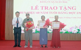 69 đảng viên Đảng bộ xã Xuân Mai vinh dự nhận Huy hiệu Đảng đợt 2/9