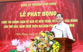 Phường Vĩnh Hưng phát động Cuộc thi chính luận về bảo vệ nền tảng tư tưởng của Đảng lần thứ Sáu
