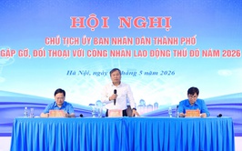Chủ tịch UBND thành phố Hà Nội Vũ Đại Thắng đối thoại với công nhân lao động Thủ đô