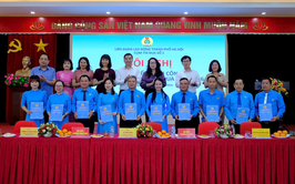 Cụm thi đua số 01 Liên đoàn Lao động Thành phố ký kết giao ước thi đua 2026
