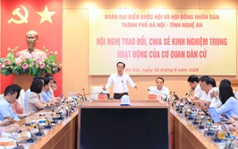 HĐND thành phố Hà Nội và HĐND tỉnh Nghệ An chia sẻ kinh nghiệm trong hoạt động của cơ quan dân cử