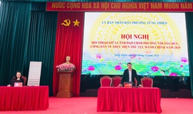Phường Tùng Thiện tổ chức Hội nghị đối thoại với tổ chức, công dân thực hiện thủ tục hành chính