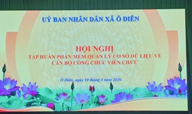 Xã Ô Diên tổ chức tập huấn phần mềm quản lý cơ sở dữ liệu cán bộ, công chức, viên chức