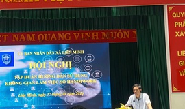 UBND xã Liên Minh tập huấn sử dụng Không gian làm việc số (HanoiWork) thúc đẩy chuyển đổi số