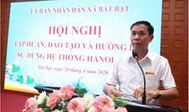 Xã Bất Bạt triển khai Hệ thống “HanoiWork”, nâng cao hiệu quả điều hành công việc