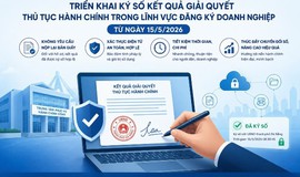 Triển khai ký số 100% kết quả giải quyết thủ tục hành chính đăng ký hộ kinh doanh