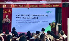 Phường Tây Mỗ tập huấn ứng dụng đánh giá cán bộ qua hệ thống OKR/KPI trên HanoiWork