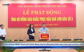 Văn phòng UBND Thành phố phát động ủng hộ đồng bào khắc phục hậu quả cơn bão số 3