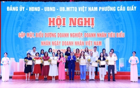 Cầu Giấy gặp mặt, biểu dương các doanh nghiệp, doanh nhân tiêu biểu Nhân kỷ niệm ngày doanh nhân Việt Nam