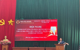 Xã Hòa Lạc tổ chức Hội nghị tập huấn sử dụng trí tuệ nhận tạo (AI) trong xử lý công việc hành chính