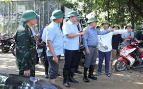 Lãnh đạo thành phố Hà Nội kiểm tra, chỉ đạo ứng phó lũ sông Cầu