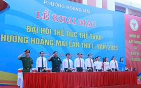 600 vận động viên tham gia Đại hội thể dục, thể thao phường Hoàng Mai lần thứ I