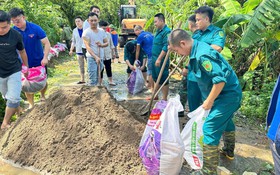 Xã Thanh Trì: Sẵn sàng ứng trực bảo vệ đê điều, công trình phòng chống lũ