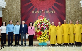 Giáo hội Phật giáo Việt Nam Thành phố chúc mừng thành công Đại hội Đảng bộ Thành phố lần thứ XVIII