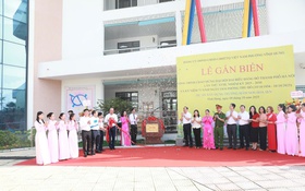 Phường Vĩnh Hưng gắn biển 2 công trình thiết thực chào mừng Đại hội Đảng bộ thành phố Hà Nội