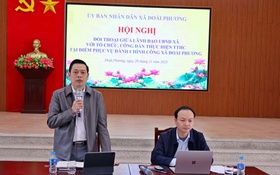 UBND xã Đoài Phương tăng cường đối thoại, nâng cao chất lượng giải quyết thủ tục hành chính