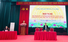 Phường Tùng Thiện tổ chức Hội nghị đối thoại với tổ chức, công dân thực hiện thủ tục hành chính