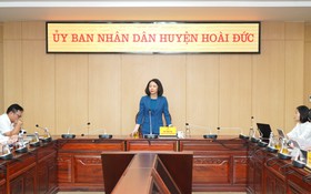 Phó Chủ tịch UBND Thành phố Vũ Thu Hà làm việc với huyện Hoài Đức về công tác sắp xếp đơn vị hành chính cấp xã