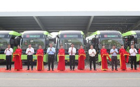 Hà Nội: Khai trương tuyến buýt điện số 43 Kim Mã - Trung tâm Triển lãm quốc gia (Đông Anh)